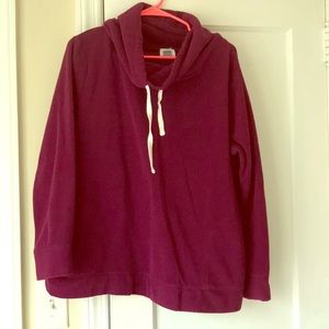Old Navy Burgundy Cowl Neck Fleece